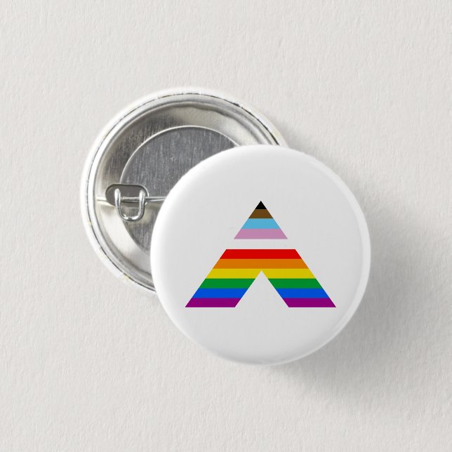 LGBTQ POC Ally Symbol 1 Inch Round Button (Front & Back)