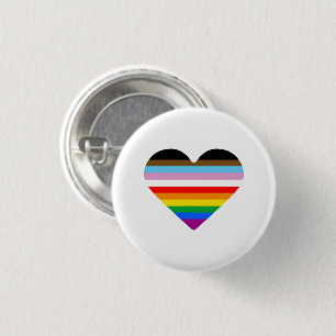 LGBTQ POC Heart 1 Inch Round Button