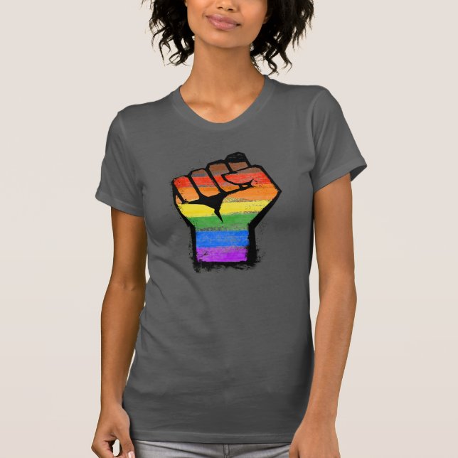LGBTQ POC Philly Pride Fist T-Shirt (Front)