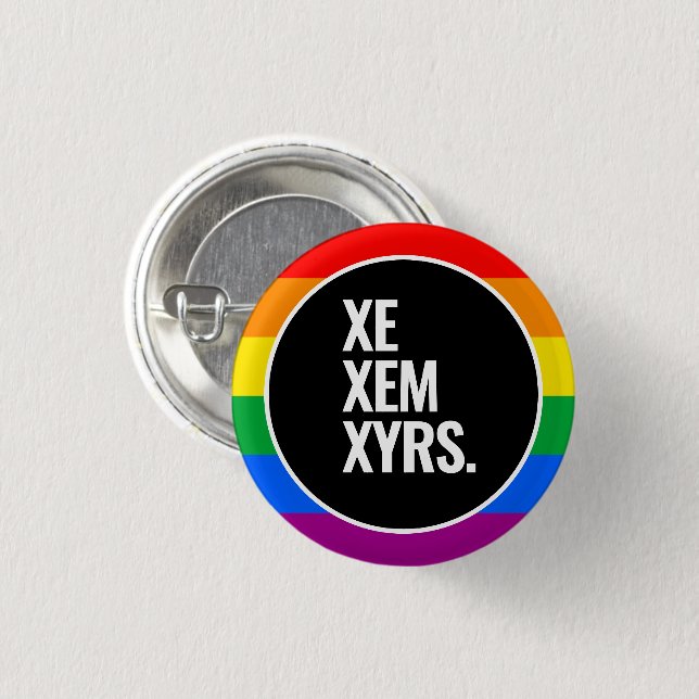 LGBTQ Pride 1 Inch Round Button (Front & Back)