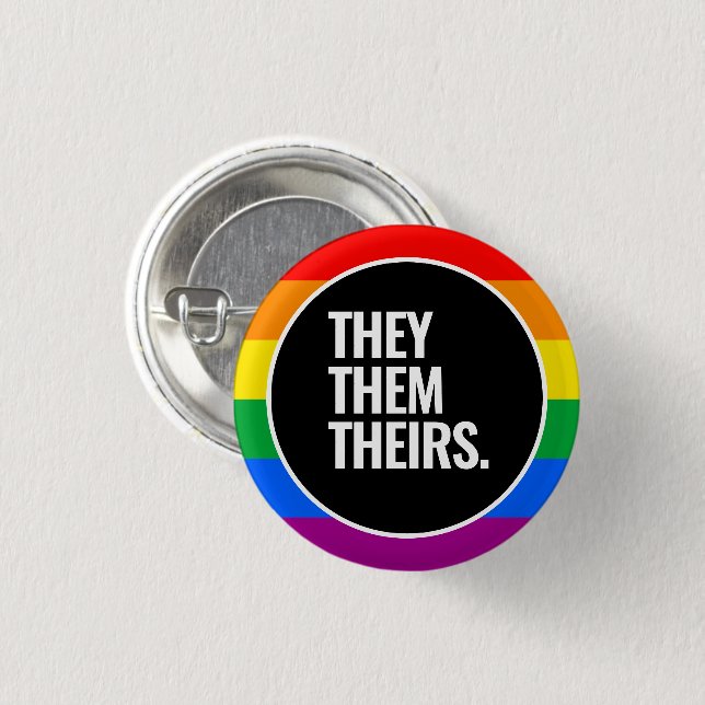 LGBTQ Pride 1 Inch Round Button (Front & Back)