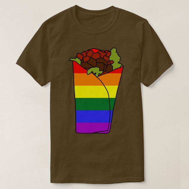 LGBTQ Pride Burrito T-Shirt (Design Front)