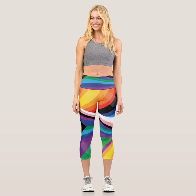 LGBTQ+ Pride Celebration: Special Design Capri Leggings (Front)