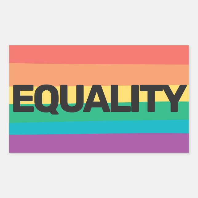 LGBTQ pride Equality rainbow flag Sticker (Front)
