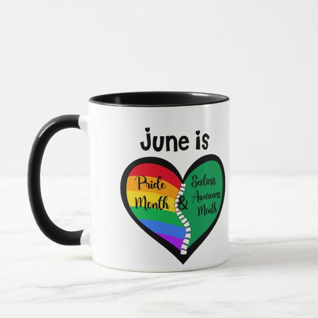 LGBTQ+ Pride et Scoliosis Mug ne sont pas droites (Gauche)