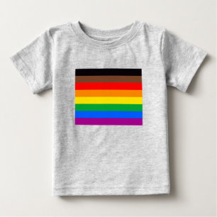 LGBTQ Pride Flag (8 Stripes) Baby T-Shirt