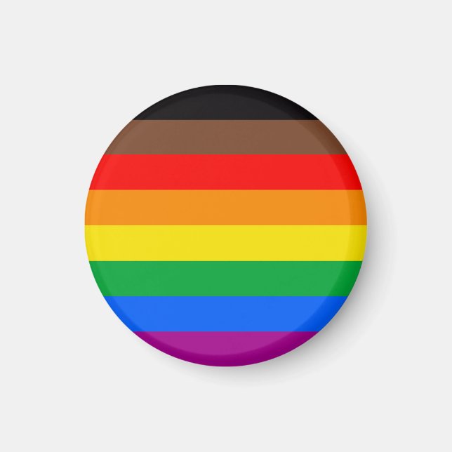 LGBTQ Pride Flag (8 Stripes) Magnet (Front)