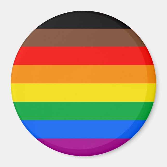 LGBTQ Pride Flag (8 Stripes) Magnet (Front)