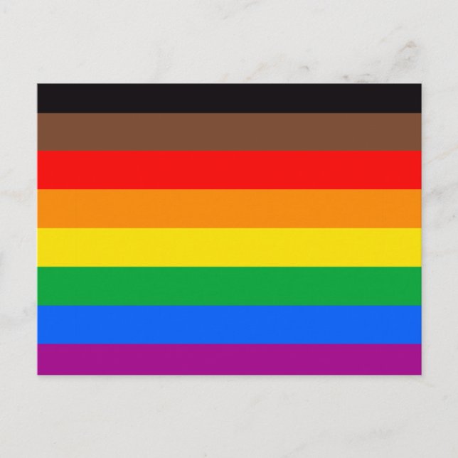 LGBTQ Pride Flag (8 Stripes) Postcard (Front)