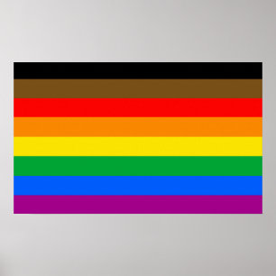 LGBTQ Pride Flag (8 Stripes) Poster