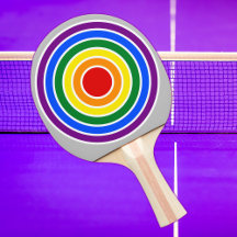 LGBTQ Pride Flag Rainbow Target Theme Ping Pong Pa