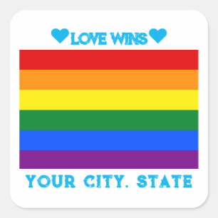 LGBTQ Pride Flag  Square Sticker