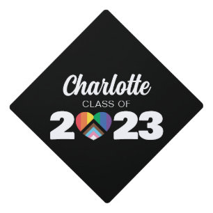 LGBTQ Pride Heart Graduation Cap Topper