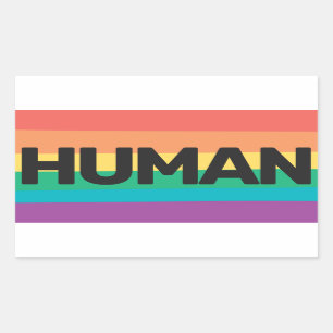 LGBTQ pride Human rainbow flag Sticker