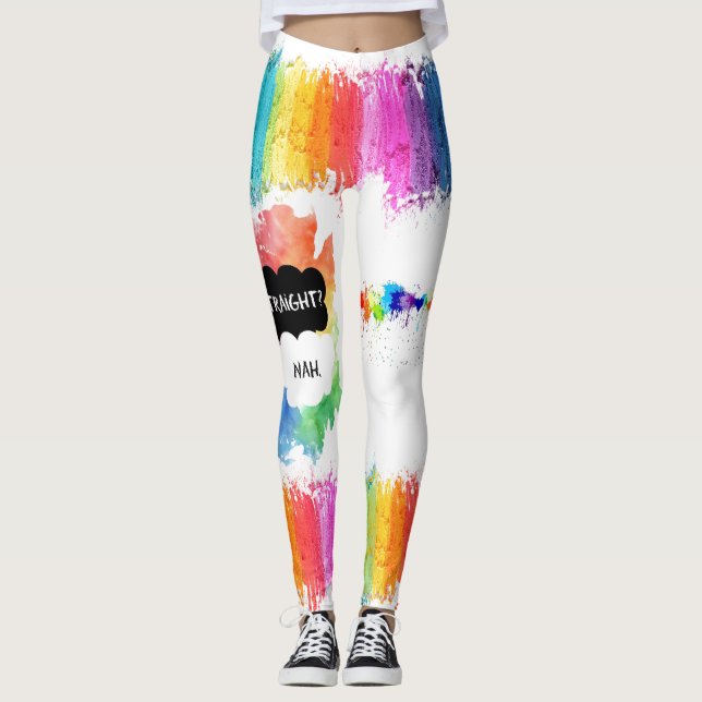 LGBTQ- Pride Leggings - Paint the Rainbow (Front)