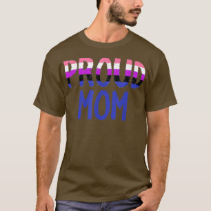 LGBTQ Pride Month Genderfluid Proud Mom Human Righ T-Shirt