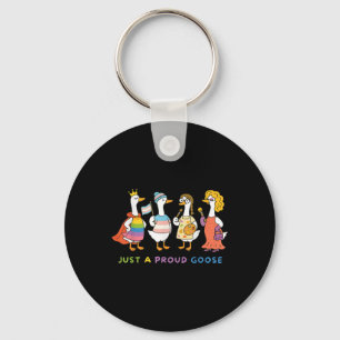 Lgbtq Pride Month Just A Proud Goose Gay Biual Or  Keychain