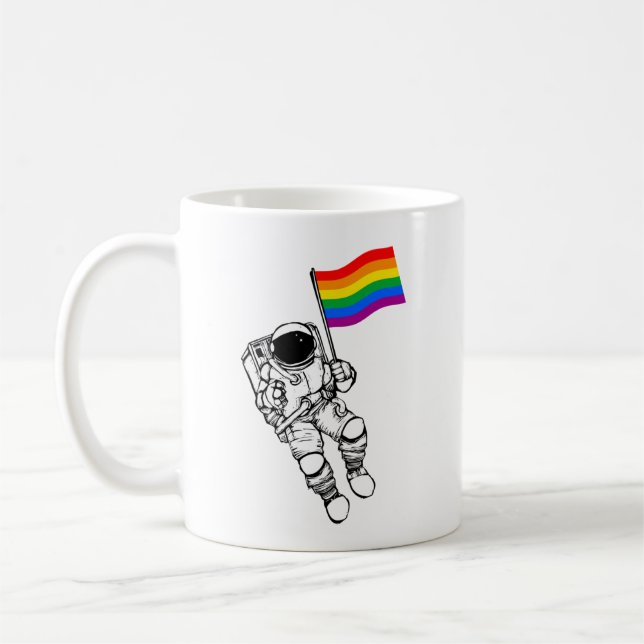 LGBTQ Pride Moonman Coffee Mug (Left)