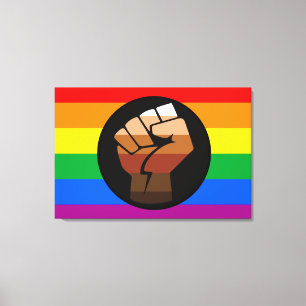 LGBTQ PRIDE (POC Fist Pride) Canvas Print