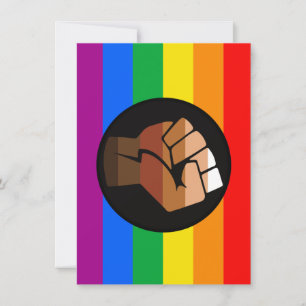 LGBTQ PRIDE (POC Fist Pride) Holiday Card