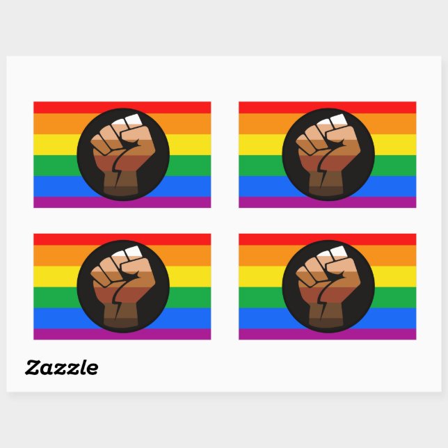 LGBTQ PRIDE (POC Fist Pride) Sticker (Sheet)