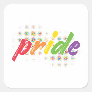 LGBTQ - Pride - Rainbow Colors Square Sticker