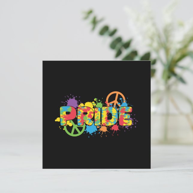 LGBTQ - Pride - Rainbow Colours Paint Splashes (Standing Front)