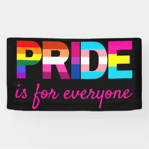 LGBTQ Pride Rainbow Colours Typography Banner
