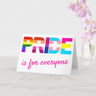 LGBTQ Pride Rainbow Colours Typography Card