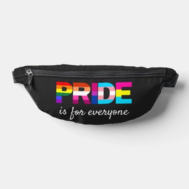 LGBTQ Pride Rainbow Colours Typography Fanny Pack (Lay Down)