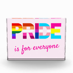 LGBTQ Pride Rainbow Colours Typography Photo Block