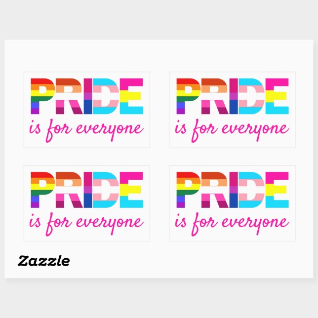 LGBTQ Pride Rainbow Colours Typography Sticker (Sheet)