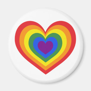 LGBTQ Pride Rainbow Heart Magnet