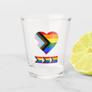 LGBTQ & Pride - Rainbow Progress Flag Shot Glass