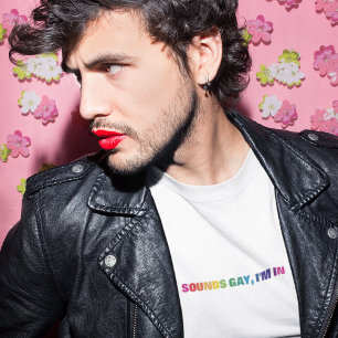 LGBTQ Pride Rainbow Sounds Gay I'm in T-Shirt