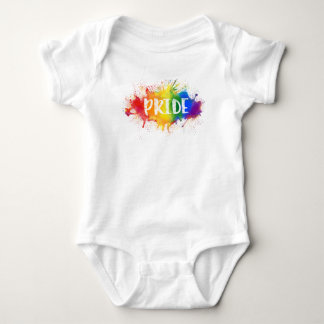 LGBTQ Pride Splash Watercolor Rainbow Bodysuit