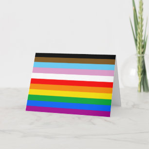 LGBTQ+ Progrès Drapeaux Frappes Carte de vacances