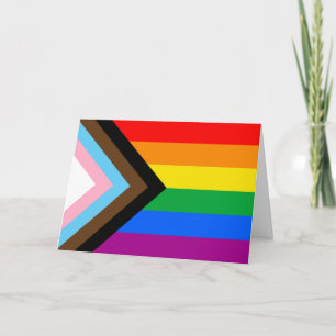 LGBTQ+ Progrès Fierté Drapeau Carte de vacances
