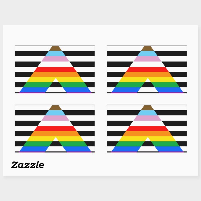 LGBTQ Progress Ally Pride Flag Sticker (Sheet)