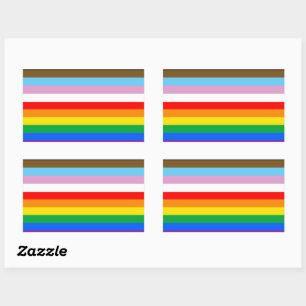 LGBTQ+ Progress Flag Stripes Sticker