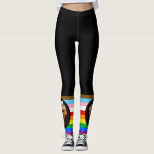 LGBTQ+ Progress POC Pride Flag Leggings