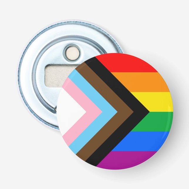 LGBTQ+ Progress Pride Bottle Opener (Front)