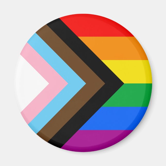 LGBTQ+ Progress Pride Flag Magnet (Front)