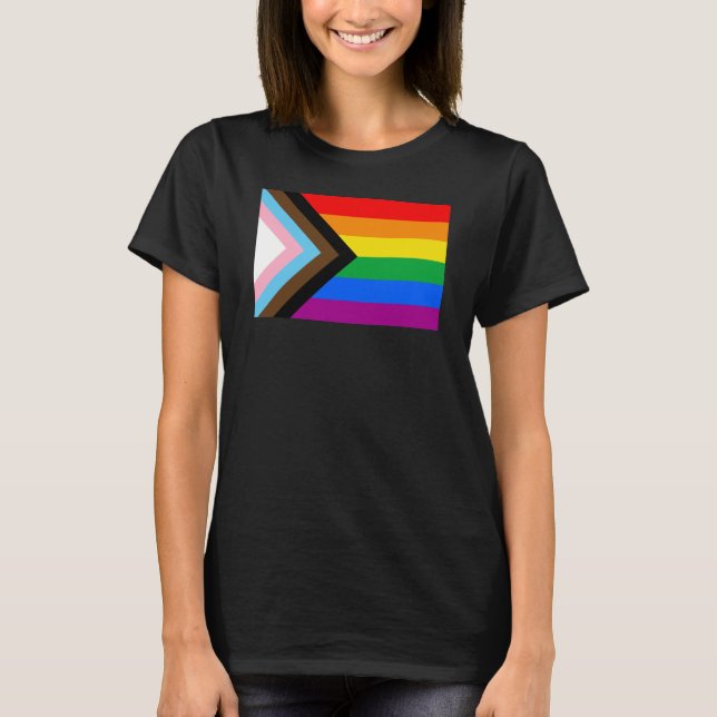 LGBTQ+ Progress Pride Flag T-Shirt (Front)