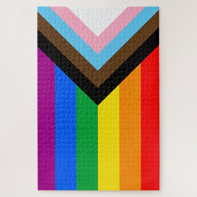 LGBTQ+ Progress Pride Jigsaw Puzzle (Vertical)