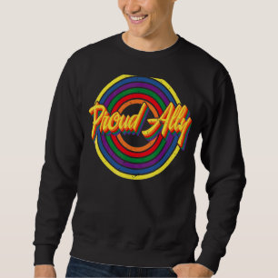 Lgbtq Proud Ally Lesbian Gay Pride Lgbt Rainbow Fl Sweatshirt