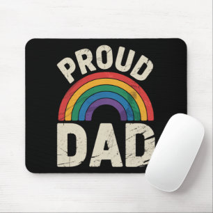 LGBTQ Proud Dad Gay Pride LGBT Ally Father's Day Mouse Pad