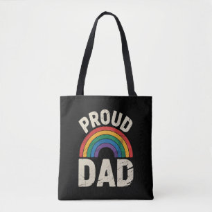 LGBTQ Proud Dad Gay Pride LGBT Ally Father's Day Tote Bag