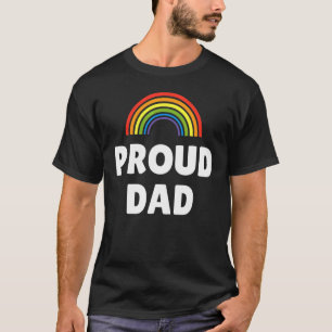 Lgbtq Proud Dad Gay Pride Lgbt Ally Rainbow Father T-Shirt