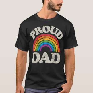 Lgbtq Proud Dad Gay Pride Lgbt Ally Rainbow T-Shirt